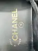baskets chanel logo cc en cuir noir