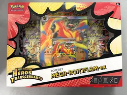 boîte de cartes à collectionner pokémon q126 ex - 4 boosters, 1 carte grand format