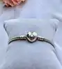 bracelet pandora maille serpent fermoir cœur moments l17,5cm argent 925 millième (22 ct) 13,95g