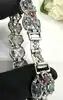 bracelet vintage orné de pierres naturelles argent 925 millième (22 ct) 33,62g