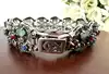 bracelet vintage orné de pierres naturelles argent 925 millième (22 ct) 33,62g