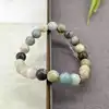 brpi bracelet élastiqué en pierre amazonite d8mm
