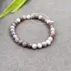 brpi bracelet élastiqué en pierre lépidolite d6mm