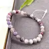 brpi bracelet élastiqué en pierre lépidolite d6mm