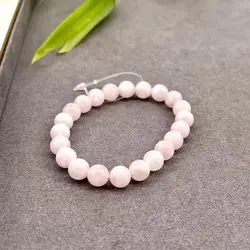 brpi bracelet élastiqué en pierre quartz rose d8mm