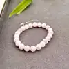 brpi bracelet élastiqué en pierre quartz rose d8mm