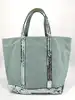 cabas vanessa bruno en toile et paillettes taille m couleur vert menthe