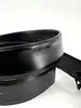 ceinture versace medusa en cuir de veau noir avec boucle argenté dcu4140.dvt91 taille 95