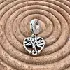 charm pandora pendentif coeur arbre de vie argent 925 millième (22 ct) 2,26g
