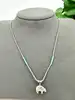collier argent avec pendentif ours et pierres bleus t41cm argent 925 millième (22 ct) 4,85g