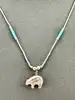 collier argent avec pendentif ours et pierres bleus t41cm argent 925 millième (22 ct) 4,85g