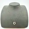 collier avec pendentif fleur orné d'un symbole infini et serti d'oxydes argent 925 millième (22 ct) 3,88g