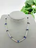collier en argent avec pierres bleus l39,5cm argent 925 millième (22 ct) 3,80g