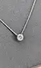 collier en or blanc ornée d'un pendentif diamant solitaire d'environ 0,60ct taille brillant or 750 millième (18 ct) 1,99g