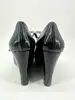 escarpins/ chaussures miu miu en cuir verni à double bride avec talons compensés