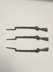 figurines en plomb soldats de la grande armée napoléonienne - 4 fusils avec baïonnettes