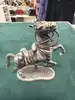 figurines en plomb soldats de la grande armée napoléonienne - cheval de mameluk, mameluk, drapeau russe porté par le mameluk