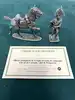 figurines en plomb soldats de la grande armée napoléonienne - officier d'infanterie de la ligne en tenue de campagne, cheval de co