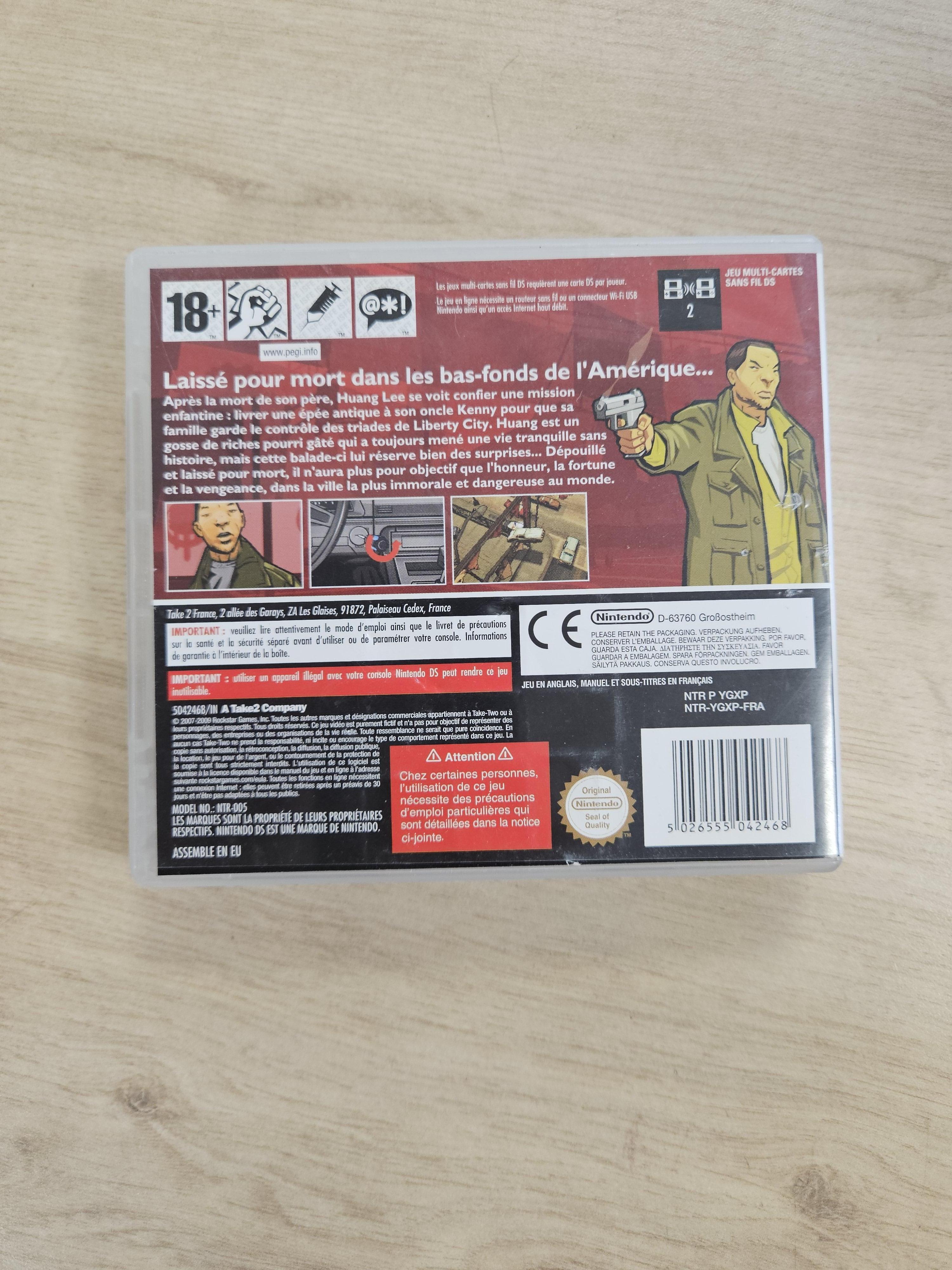 Jeu Nintendo Ds Grand Theft Auto Chinatown Wars