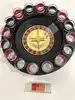 jeu pc wahou 32 - g2 - 035 jeu à boire roulette drinking game noir rouge vert jaune et transparent métal plastique et verre h7 x 3
