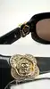 lunettes de soleil chanel 5127-b camélia strass monture noire et verres marron