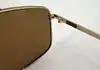 lunettes de soleil gucci gg0941s-003 en métal doré et verres marrons
