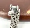 montre bracelet vintage en argent et grenats naturels, cadran nacre, mouvement quartz  argent 925 millième (22 ct) 44,91g