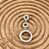 pendentif cercles ornés de strass argent 925 millième (22 ct) 3,05g