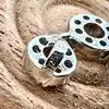 pendentif cercles ornés de strass argent 925 millième (22 ct) 3,05g