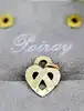 pendentif poiray coeur entrelacé moyen modèle or 750 millième (18 ct) 3,73g