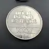 pièce 100 francs général la fayette 1987 argent 900 millième 15g