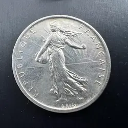 pièce 5 francs semeuse 1960 argent 835 millième 11,98g