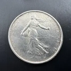 pièce 5 francs semeuse 1962 argent 835 millième 12g