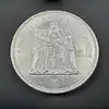 pièce 50 francs hercule 1977 argent 900 millième 30g