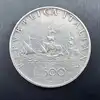 pièce 500 lires caravelles de christophe colomb 1958 argent 835 millième 10,96g