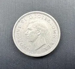 pièce de monnaie royaume-uni 6 pence george vi 1939 argent autre millième 2,76g