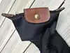 porte-monnaie longchamp le pliage original en toile noir