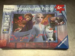 puzzles 2x24 p - vers des contrées glacées / disney la reine des neiges 2