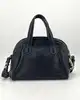 sac lancel charmeuse en cuir bleu marine