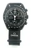 swatch x omega mission to the moonphase snoopy black