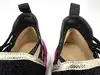 baskets christian louboutin 123 run noir, fuchsia et léopard t40
