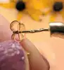 boucles d'oreilles créoles motifs martellés or 750 millième (18 ct) 2,89g