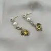 boucles d'oreilles pendantes à motif citron