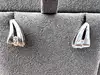 boucles d'oreilles vagues en argent et oxydes de zirconium argent 925 millième (22 ct) 1,95g