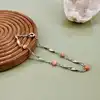 bracelet en argent et et orné de peties corail rose argent autre 2,87g
