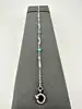 bracelet fin en argent et perles de turquoise avec tubes torsadés argent autre 2,62g
