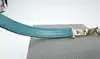 bracelet lalique accroche coeur en cuir turquoise et cristal satiné