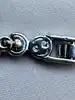 bracelet swarovski tennis en metal argenté et orné de cristaux ronds