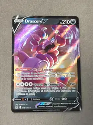 carte pokémon drascore v 118/196 fr