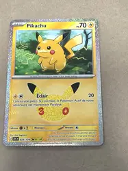 carte pokémon pikachu 01/30 - 023/128 - 30 ans